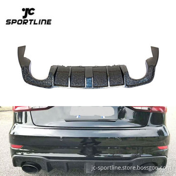 Forged Carbon Fiber Facelift RS3 Rear Bumper Lip - Audi RS3 8V Sedan 2017-2019